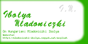 ibolya mladoniczki business card